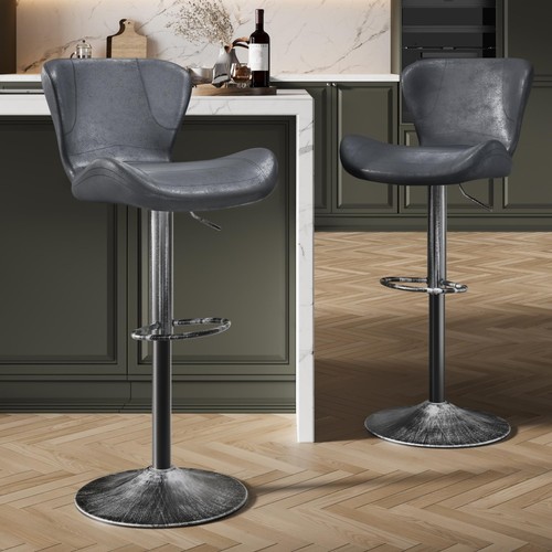 2pcs vintage swivel bar stools - 2pcs,